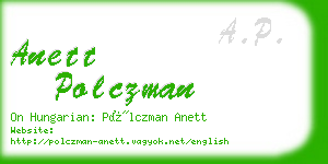 anett polczman business card